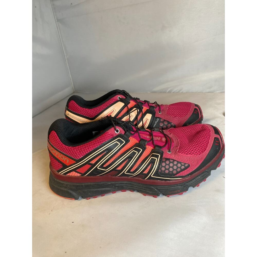 Salomon X Mission 3 Trail Running Shoes Red Womens Size 7.5 Athletic Sneakers